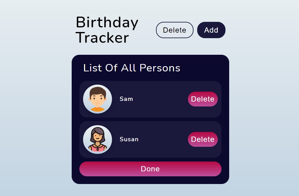 Birthday Tracker | Devpost