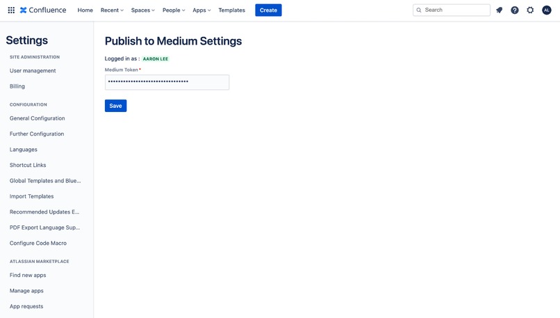 Publish to Medium – screenshot 3