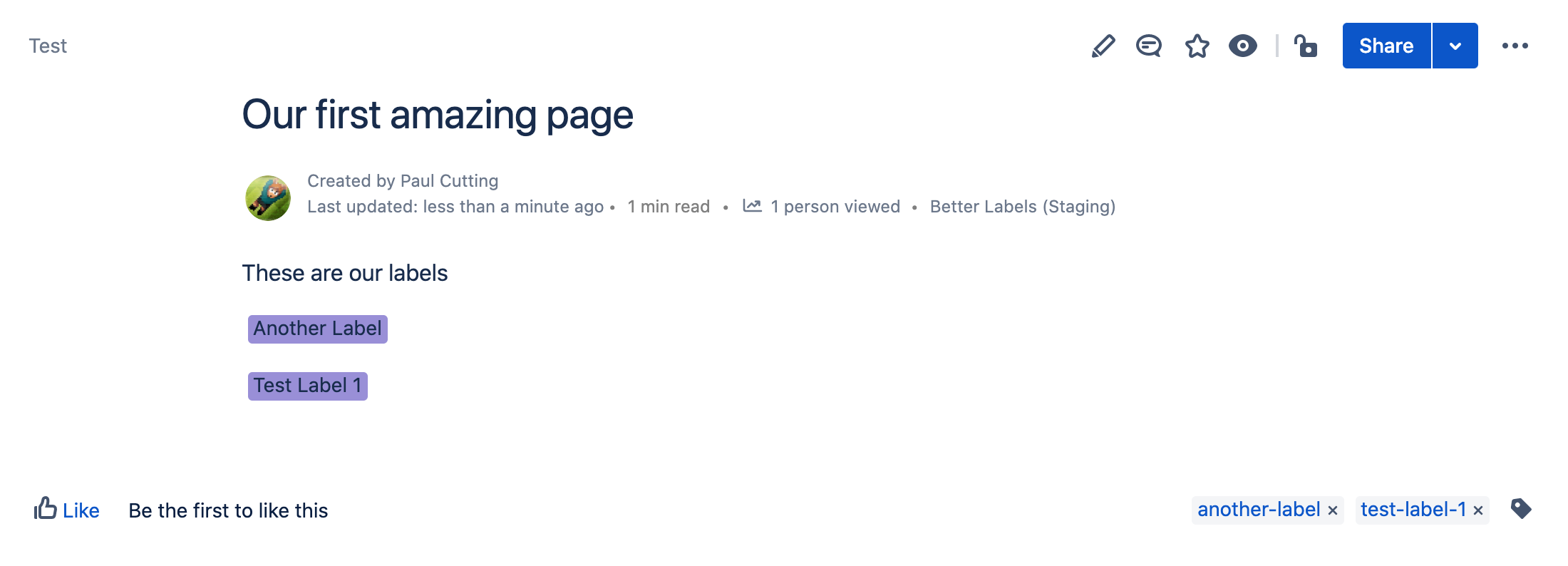 Better Labels for Confluence Devpost