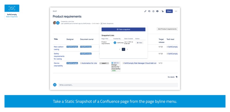 SoftComply Static Snapshots – screenshot 1