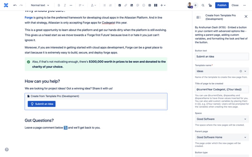 Create from Template Pro – screenshot 1