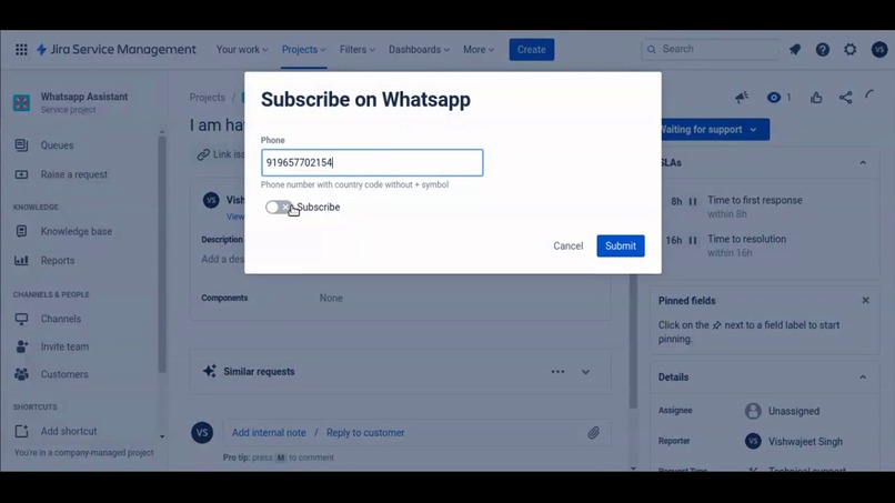 Whatsapp Assitant For JIRA – screenshot 2