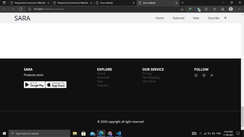 e-commerce website  – screenshot 2