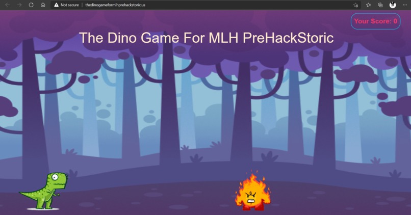 The Dino Game for MLH PreHackStoric – screenshot 1