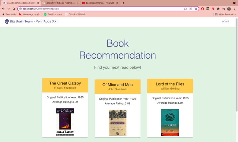 BookRecommender – screenshot 2
