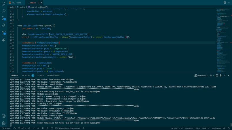 Smart HVAC system using AWS cloud – screenshot 3