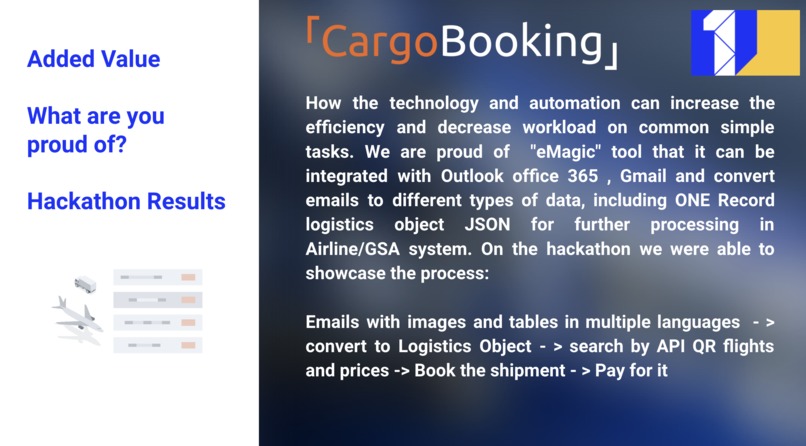 CargoBooking eMagic:  read content and convert to ONE Record – screenshot 10