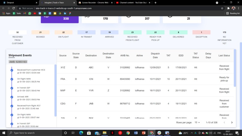 Intugine AirCargo Track – screenshot 1