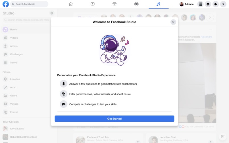 Facebook Studio – screenshot 2