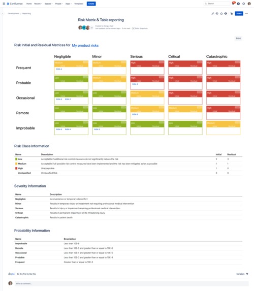SoftComply Risk Manager for Confluence – screenshot 1