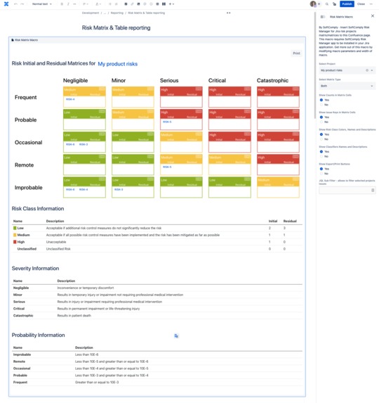SoftComply Risk Manager for Confluence – screenshot 5