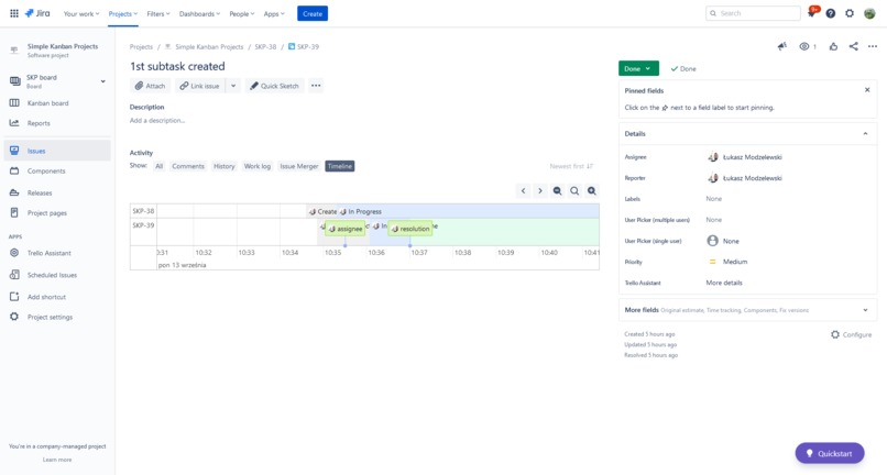 Issue Timeline – screenshot 4