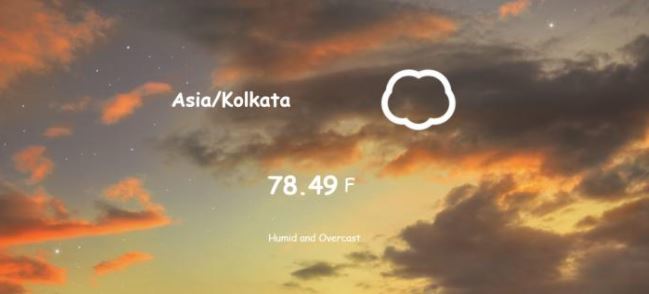 weather app – screenshot 1