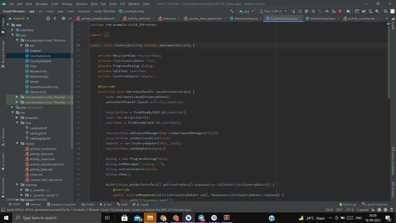 Covid19 Tracker – screenshot 1
