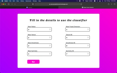 Cancer Detection website – screenshot 3