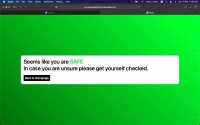 Cancer Detection website – screenshot 4
