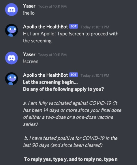 Apollo the HealthBot – screenshot 2