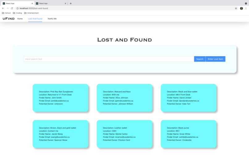 uFind – screenshot 1