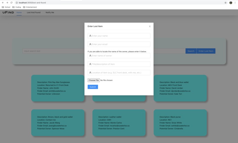 uFind – screenshot 2