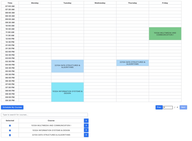 CourseScheduler – screenshot 4