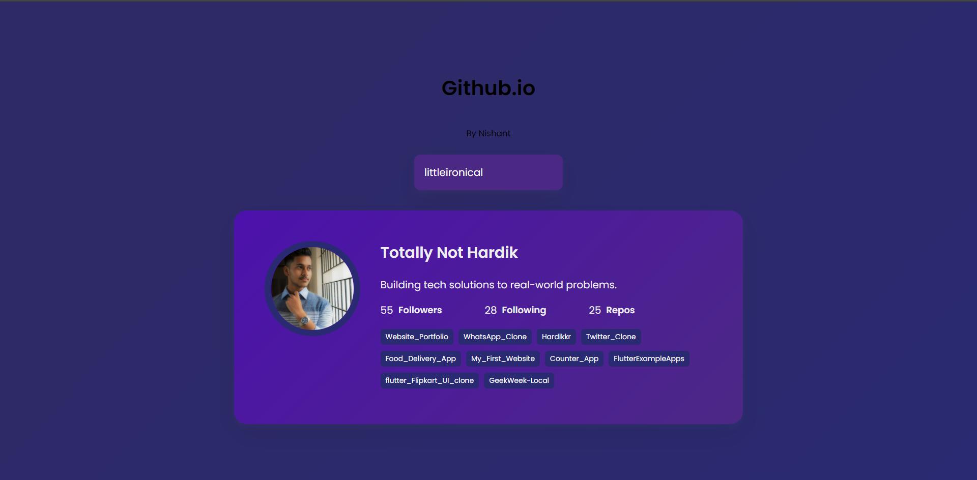 Github Profile Search | Devpost