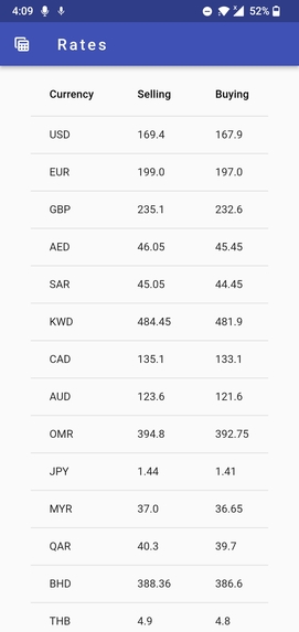 JSBank-FX-Flutter – screenshot 2