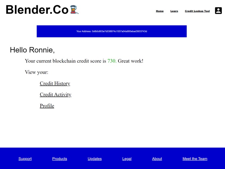 Blender.Co (Blockchain Lending Companion) – screenshot 1