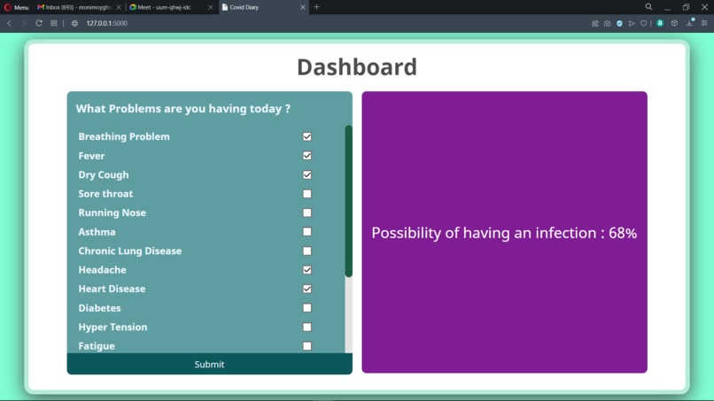 CoviCheck – screenshot 2