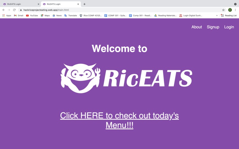 RicEATS – screenshot 3