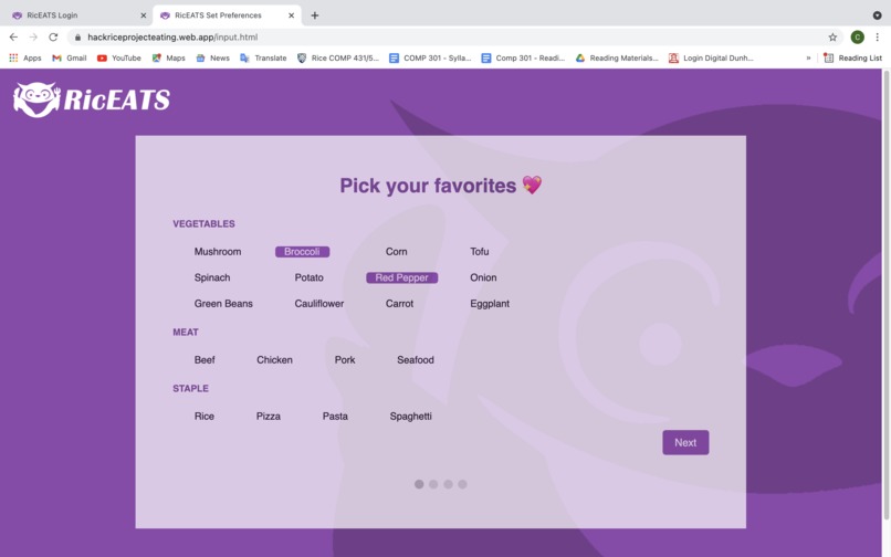RicEATS – screenshot 4