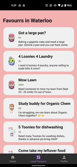 Favourr – screenshot 2