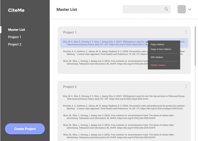 CiteMe – screenshot 3