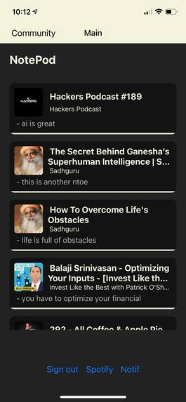 NotePod – screenshot 1