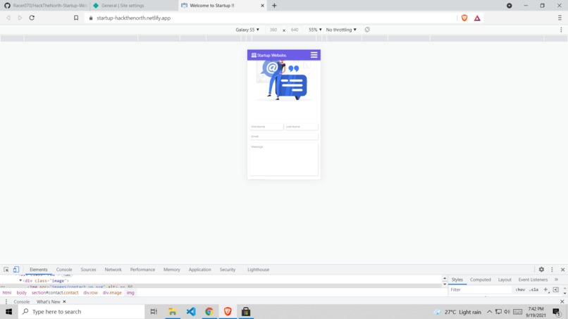 Startup Website 2021 – screenshot 1