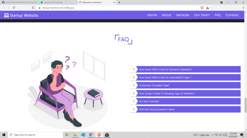 Startup Website 2021 – screenshot 4