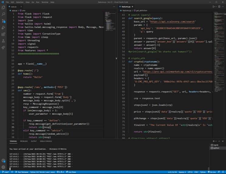GeoSMS – screenshot 2