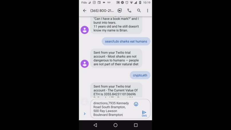 GeoSMS – screenshot 3