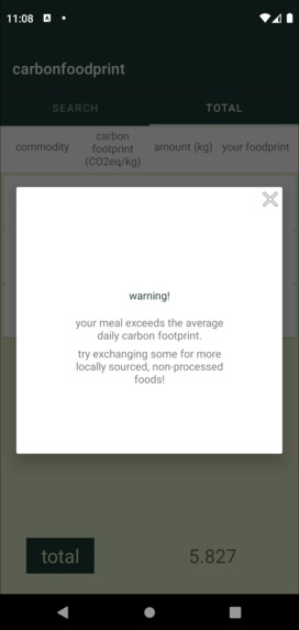carbon foodprint – screenshot 6