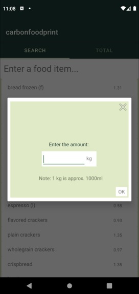 carbon foodprint – screenshot 4