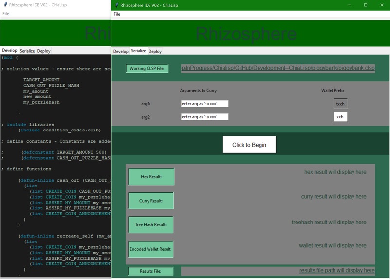Rhizosphere - a Chia IDE – screenshot 1