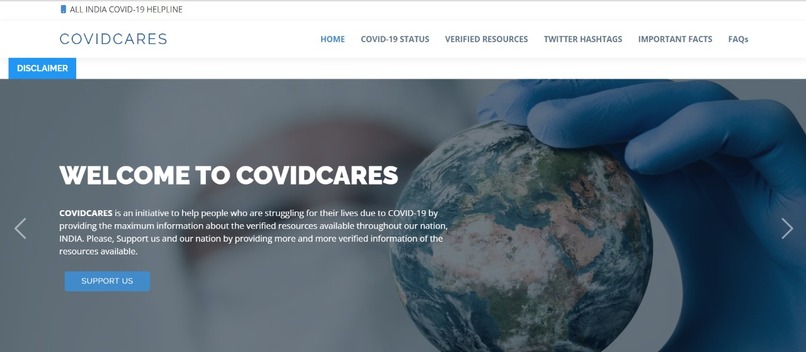 COVIDCARES – screenshot 1