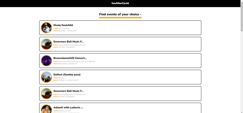 funAfterCovid – screenshot 1
