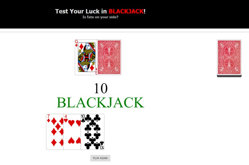 Blackjack Website – screenshot 3