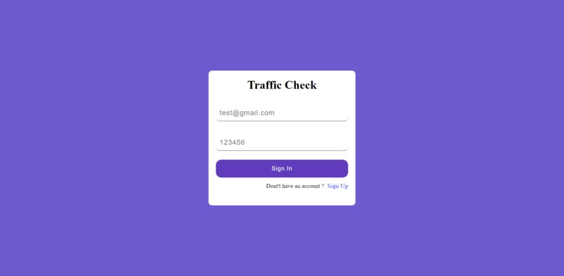 Traffic check – screenshot 1