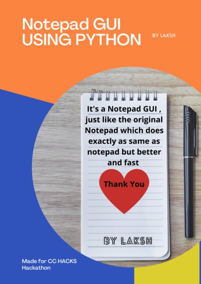 Notepad GUI Using Python and Tkinter Module – screenshot 1