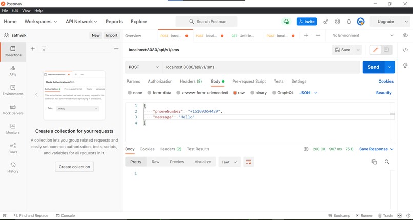 Get SMS with Twilio API – screenshot 2
