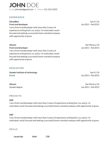 Resume Builder – screenshot 3