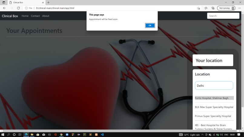 Clinical ChatBot – screenshot 2