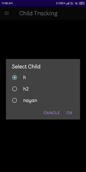 child tracking – screenshot 1