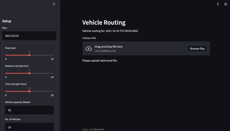 MultiVehicle routing – screenshot 1
